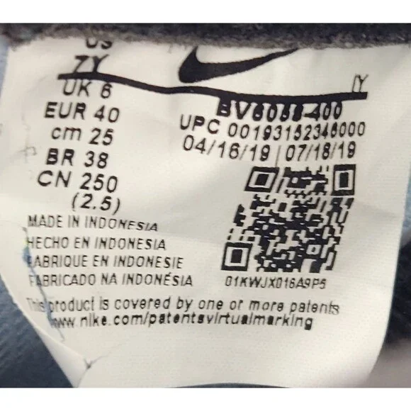 AIR FORCE 1 FELT CELESTINE Shoes Women Size 8.5 / 7Y BLUE GOLD BV6058-400 - Picture 10 of 10